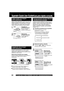 Page 5858Por ayuda, llame al 1-800-211-PANA(7262) o envie e-mail : consumerproducts@panasonic.com
Spanish Quick Use Guide/Guía para rápida consulta
Durante la reproducción de un DVD, puede
ampliar partes específicas de una imagen y
seleccionar la relación de zoom usando el botón
ZOOM del control remoto.
Seleccione el tamaño de la imagen.Presione ZOOM repetidamente para cambiar el
tamaño de la imagen como se indica a
continuación:
Use los botones 
 y  para desplazar la
posición hacia arriba o hacia abajo.
Use...