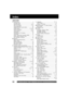 Page 6262For assistance, please call : 1-800-211-PANA(7262) or send e-mail : consumerproducts@panasonic.com
Index
AAccessories.................................................... 4
AC Power Plug ................................................ 9
ACTION button ......................................... 8, 12
ADD / DLT button ...................................... 8, 13
Audio Adjustment .......................................... 35
Audio Auto Gain Control (AGC) .................... 34
AUDIO  button...