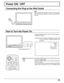Page 2019
Power ON / OFF
Note:
Main plug types vary between countries. The power plug
shown at left may, therefore, not be the type fitted to
your set.
Push the POWER switch on the TV to turn the set on.
POWER-ON: Green
Example: The screen below is displayed for a while after
the TV is turned on. (setting condition is an
example.)
Press the POWER button on the remote control to turn
the TV off: Red (standby)
Press the POWER button on the remote control to turn
the TV on: Green
Turn the power to the TV set off...