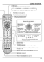 Page 1717
ACTION
123
456
78
09
TV
DTVCBL
AUXDVD
VCR
DBS
RCVR
POWER
CH
CH VOL VOL
PLAY R-TUNE PROGGUIDE RECALLSAP
PAGE EXIT
PIP SPLIT MOVE SWAPSTOP PAUSERECPIP MAXFFPIP MINREW
BBE
MENU
FREEZE
TV/VCRPIP CH
VCR CHSEARCHOPEN/CLOSE
MUTEASPECTTV/VIDEOLIGHT
ACTIONCH
CH VOL VOL
RECALLBBE
MENU
GUIDE PAGE EXIT
Direct program number
selection buttons Lights the remote control buttons.
The selected button blinks when lit.
Returns to normal viewing from the MENU screen.
Previous item in MENU. TV/VIDEO button
The input mode...