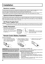 Page 66
     Precaution on battery use
Incorrect installation can cause battery leakage and corrosion that
will damage the remote control transmitter.
Observe the following precautions:
1.   Batteries should always be replaced as a pair. Always use new
batteries when replacing the old set.
2.   Do not combine a used battery with a new one.
3.   Do not mix battery types (example: “Zinc Carbon” with “Alkaline”).
4.   Do not attempt to charge, short-circuit, disassemble, heat or burn
used batteries.
5.   Battery...