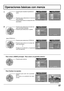 Page 5757
Operaciones básicas con menús
1
ACTIONCH
CH VOL VOL
Presione para visualizar la pantalla de
menú.
Presione para seleccionar el icono de
menú deseado.
Presione para entrar en campo del menú
secundario.
2Presione para seleccionar la función de
menú secundario deseada.
Presione para seleccionar o ajustar.
ACTIONCH
CH VOL VOL
Presione para seleccionar OTROS AJ.
Presione para entrar en el campo del
menú secundario.
ACTIONCH
CH VOL VOL
Prosiga con la selección y el ajuste del
menú de opciones.
[para OTROS...