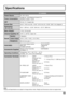 Page 6363
AV INPUT 1- 4 VIDEO 1.0 Vp-p (75 Ω)
(Phono Jack Type)
S-VIDEO Y : 1.0 Vp-p (75 Ω), C : 0.286 Vp-p (75 Ω)
(Mini DIN 4-pin)
AUDIO L-R 0.5 Vrms
(Phono Jack Type × 2)
AV  PROG. OUT VIDEO 1.0 Vp-p (75 Ω)
(Phono Jack Type)
AUDIO L-R 0.5 Vrms
(Phono Jack Type × 2)
TO AUDIO AMP AUDIO L-R 0.5 Vrms
(Phono Jack Type × 2)
COMPONENT VIDEOY 1.0 Vp-p (including synchronization)
INPUT1-2 P
B / PR± 0.35 Vp-p
AUDIO L-R 0.5 Vrms
(Phono Jack Type × 2)
DIGITAL IN INPUT DVI 1.0 24 pin
AUDIO L-R 0.5 Vrms
(Phono Jack Type ×...