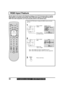 Page 5656For assistance, please call : 1-888-VIEW PTV(843-9788)
1
2
Press the ACTION button to display the MENU screen and select
SET UP.
VGA : When RGB input signal is VGA 60Hz from PC
480P : When RGB input signal is 480P from other equipments
Press to select
VIDEO.
Press to display
the VIDEO screen.
PAGE SELECT
ENDRECALL
T S U J D APU T E S
E R U T C I P
O I D U A
E Z I S / N O I T I S O P
N O I T A M R O F N I
PAGE SELECT
ENDRECALL
P U T E S
H S I L G N E : E G A U G N A L
L E N N A H C
K C O L
N O I T P A...