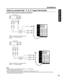 Page 1515
Getting Start ed
How to connect the “1, 2, 3” Input Terminals
Connects VCRs and other peripheral equipment
Similar connections are available at the 
INPUT 1, 2, 3 input terminals.
Notes:
•   Similar connections are available at the INPUT 1, 2, 3 input terminals. 
•   Input 3 is located on the side of the unit. 
•   Select the desired VIDEO input position by pressing the TV/VIDEO button. (P. 35)
•   When connecting video cables, priority is given to the S-Video cable when the S-Video input terminal and...