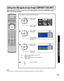 Page 7575
Advanced Op er a tion
Adjust 480p signals to achieve a natural color from digital equip ment connected to COMPONENT VIDEO 
INPUT (Y, P
B, PR input terminals).
SD:  When the input signal is a normal TV 
system (NTSC).
HD:  When the input signal is a High-Deﬁ nition 
system (HD).Press to select  
Color Matrix.
Note:
Color Matrix does not need to be set when using Hi-Deﬁ nition equipment or 480i output equip ment.
Press to set 
“SD” or “HD”. Press MENU to display the Main Menu screen.
Press to exit...