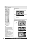 Page 3838For assistance, please call : 1-888-VIEW PTV(843-9788)
Notes:
•   Sound from the Left screen is output from the 
speakers on the projection display set.
•   When the screen is split, signals of the Left 
screen are output from the rear monitor 
output terminal.
•   The left and right screens are processed by 
individual circuits and, therefore, may vary in 
image quality.
•   Split screen returns to single screen when the 
projection display is turned off.
•   With the Left screen, as with a single...