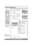 Page 4646For assistance, please call : 1-888-VIEW PTV(843-9788)
WARMWarm color (more red)
Ideal for movies in low 
lighting conditions.CINEMA
See next page
Note:
There is little change when 
PICTURE is increased with a 
bright picture or reduced with a 
dark picture.
1
Press the ACTION button to display the MENU screen and select AD JUST.
2
Press to select 
PICTURE.
Press to display 
PIC TURE screen.
3
Press to select 
the menu to set 
each item.
Press to set each 
item.
Press to exit menu.
Normal colorDisplays...