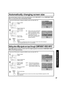 Page 5757
Advanced Op er a tion
1
2
Press the ACTION button to display the MENU screen and select SET UP.
ON:  When screen size speciﬁ 
cation 
signals are detected, screen 
size is automatically changed.
OFF:  The screen size is not 
au to mat i cal ly changed. (Turn 
OFF if this function does not 
op er ate properly.) If the received signal contains screen size speciﬁ 
cations in RF, VIDEO INPUT (1–3) or COM PO NENT VIDEO 
INPUT (1– 4), the screen size is automatically changed.
Press to select 
VIDEO.
Press...