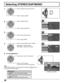 Page 3838
MODE
BASS
TREBLE
BALANCE
NORMAL
OTHER  ADJ.
SURROUND
SPEAKERS AUDIO  ADJ.
MONO
NO
EXIT
SET UP
TIMER
NORMAL PICTURE
• STEREO - Two channel Audio reception.
• SAP - Second Audio Programming (typically used
for bilingual audio).
• MONO - Use when stereo signal is weak.
Helpful Hints:
Selecting STEREO/SAP/MONO
Red display - Signal available
White display - Signal not available
1
ACTIONCH
CH VOL VOLPress to display the roller guide menu.
Press to rotate to AUDIO.
2
ACTIONCH
CH VOL VOLPress to display...