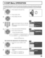 Page 5555
In the United States and Canada, the V-CHIP consists of two rating systems, which are MPAA (MOTION PICTURE) and
TV PARENTAL GUIDELINES. Its function is to block programs by following the rating data in the XDS data packets sent
from broadcasting stations. The user can select which rating programs should be blocked by using the LOCK MENU
options.
V-CHIP Menu OPERATION
1
ACTIONCH
CH VOL VOLPress to display the roller guide menu.
Press to rotate to LOCK.
2
ACTIONCH
CH VOL VOLPress to display LOCK menu....