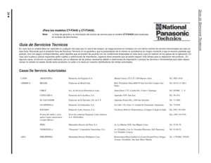 Page 7634 l
GUIA DE SERVICIOS TECNICOS
Guia de Servicios TecnicosEn caso que su unidad deba ser reparada en cualquier otro pais que no sea el de compra, se ruega ponerse en contacto con uno de los centros de servicio mencionados por pais en 
esta Guia. Recuerde que la presente Guia de Servicios Técnicos no es garantia y que la presentación de la misma no acondiciona en ningún momento a que el servicio prestado sea 
gratuito, sino con pagos correspondientes, salvo aquellos que se presten de acuerdo con las...