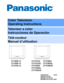 Page 1Color Television
Operating Instructions
Televisor a color
Instrucciones de Operación
Télé-couleur
Manuel d’utilisation
PUSH
TQB2AA0454 30519
PRINTED IN USA
IMPRESO EN EE.UU
IMPRIMÉ AUX ÉTATS-UNIS
CT-20SL13
CT-24SL13
CT-27SL13
PUSH
CT-F2123
CT-F2123L
CT-F2523
CT-F2523L
CT-F2523XCT-F2923
CT-F2923L
CT-F2923X 
