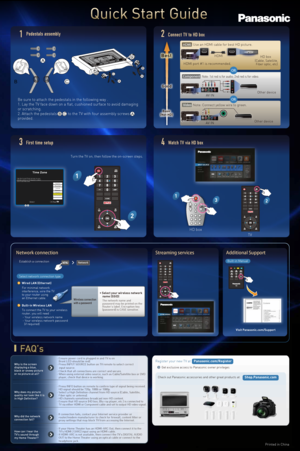 Page 1/FUXPSLDPOOFDUJPO4USFBNJOHTFSWJDFTEEJUJPOBM4VQQPSU
- Press INFO button on remote to conrm type of signal being received. HD signal should be 720p, 1080i or 1080p.
- Select a High Denition channel from HD source (Cable, Satell ite, 
Fiber optic or antenna).
- HD channels sometimes broadcast non-HD content.
- Ensure that HD source (HD box, Blu-ray player, etc.) is conne cted to 
TV via either HDMI or Component cable and set to output HD vide o signal.
Why does my picture 
quality not look like it is...