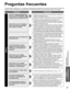 Page 6061
Información de 
soporte
 Preguntas frecuentes
 Eliminación
Preguntas Respuestas
Imagen
  Preguntas frecuentes
Si hubiera algún problema con su TV, refiérase a la tabla abajo para determinar los síntomas y luego realice la verificación 
sugerida. Si aún no resolviese el problema visite el sitio Web de Panasonic para asistencia adicional. (ver portada)
¿Cómo ver la imagen desde dispositivos 
tales como: caja de cable/satélite, consola 
de juegos, Blu-ray o reproductor de DVD?  Presione el botón INPUT en...