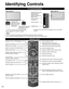 Page 1414
POWER
Identifying Controls
TV controls/indicators
 Remote control
Switches TV On or Off (Standby)
Displays 3D settings. (p. 16)
Select source to watch
Displays or removes the information banner
Displays Main Menu
Displays Option Menu for special 
functions (when available)
Colored buttons 
(used for various functions)
Sound Mute On/Off
Changes aspect ratio and zoom 
Volume up/down
Switches to previously viewed 
channel or input
External equipment operations Closed caption On/Off
Lights the buttons for...