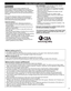 Page 77
CEA CHILD SAFETY NOTICES
WARNING
Flat panel displays are not always supported on the 
proper stands or installed according to the manufacturer’s 
recommendations. Flat panel displays that are inappropriately 
situated on dressers, bookcases, shelves, desks, speakers, 
chests or carts may fall over and may cause personal injury or 
even death. 
The consumer electronics industry (of which Panasonic is 
a member) is committed to making home entertainment 
enjoyable and safe. To prevent personal injury or...