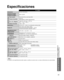 Page 4141
Información de soporte
 
●Especificaciones
 
●Cuidados y limpieza
 Especificaciones
TC-L50EM5
Alimentación 110-127 V CA, 60 Hz
Consumo de energía
(Nominal de energía/ 
Condición de espera) 99 W / 0,25 W
Panel de pantallaTipo de panel
Panel del LCD (Luz de Fondo LED)
Tamaño de pantalla Clase 50”
(49,5 pulgadas medidas diagonalmente)
An. × Al. × Diagonal 1.096 mm × 616 mm × 1.257 mm 
(43,1 ” × 24,2 ” × 49,5 ”)
Número de píxeles 1.920 × 1.080
Salida altavoz 20 W [10 W + 10 W] (10 % de distorsión armónica...