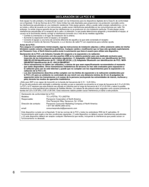 Page 66
DECLARACIÓN DE LA FCC E IC
Este equipo ha sido probado y ha demostrado cumplir con las limitaciones\
 para los dispositivos digitales de la Clase B, de conformidad 
con el Apartado 15 de las Normas de la FCC. Estos límites han sido diseña\
dos para proporcionar una protección razonable contra 
las interferencias perjudiciales en una instalación residencial. Este\
 equipo genera, utiliza y puede radiar energía radioeléctrica, y si no 
se instala y utiliza de acuerdo con las instrucciones, puede causar...