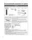 Page 568
Accessoires/Accessoires en option
Accessoires
Vérifiez que les accessoires et les éléments ci-dessous sont bien inclus en cochant leur case.
Accessoires
Télécommande N2QAYB000779Piles pour la 
télécommande (2)
 Format AA
Manuel d’utilisation
Guide de mise en route rapide
Sécurité des enfants
Piédestal 
Serre-câble
  Accessoires en optionCommuniquez avec un détaillant Panasonic pour vous procurer les accessoires
en option recommandés. Pour de plus amples renseignements, reportez-vous à la
notice...