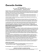 Page 6719
  Garantie limitée
Panasonic Canada Inc.
5770, Ambler Drive, Mississauga (Ontario) L4W 2T3
PRODUIT PANASONIC – GARANTIE LIMITÉE
Panasonic Canada Inc. garantit que ce produit est exempt de défauts de matériaux et de main-d’œuvre dans un contexte 
d’utilisation normale pendant la période indiquée ci-après à compter de la date d’achat original et, dans l’éventualité d’une 
défectuosité, accepte, à sa discrétion, de (a) réparer le produit avec des pièces neuves ou remises à neuf, (b) remplacer 
le produit...