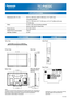 Page 51TC-P4632C
46 Plasma HDTV
  Dimensions (W x H x D)    44.4 (1,126 mm) x 29.5 (749 mm) x 14.1 (357 mm)
      (Including pedestal)
       44.4 (1,126 mm) x 27.7 (703 mm) x 3.4 (3.7) (85mm (93 mm))
(TV Set only)
  Mass        61.8 lb. (28.0 kg) (Including pedestal)
            58.5 lb. (26.5 kg) (TV Set only) 
  Power Source      AC 120 V, 60 Hz 
  Rated Power Consumption    193 W
   Standby condition      0.2 W
SPECIFICATIONS
DIMENSIONS JACKS
Note:
To make sure that the Plasma Television fits the cabinet...