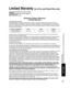 Page 6565
FAQs, etc.
 Limited Warranty (for U.S.A. and Puerto Rico only)
 Specifications
Limited Warranty Coverage
If your product does not work properly because of a defect in materials \
or workmanship, Panasonic Consumer 
Electronics Company (referred to as “the warrantor”) will, for t\
he length of the period indicated on the chart below, 
which starts with the date of original purchase (“Limited Warranty period”), at its option either (a) repair your product 
with new or refurbished parts, or (b) replace...