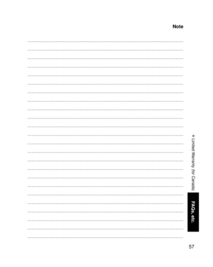 Page 5757
FAQs, etc.
 Limited Warranty (for Canada)
Note 