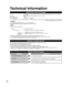 Page 4646
Technical Information 
MessageMeaning
SD card slot is empty. The card is not inserted.
No photos The card has no data or this type of data is not supported.
Cannot read file The file is broken or unreadable. The TV does not support the format.
Data format for SD Card browsing
Photo:Still images recorded with digital still cameras compatible with JPEG fi\
les of DCF* and EXIF** 
standards
Data format: Baseline JPEG (Sub-sampling: 4:4:4, 4:2:2 or 4:2:0)
Max. number of files: 9,999
Image resolution: 160...