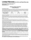 Page 1919
 Limited Warranty (for U.S.A. and Puerto Rico only)
Panasonic Consumer Marketing Company of North America, 
Division of Panasonic Corporation of North America
One Panasonic Way
Secaucus, New Jersey 07094
Panasonic Plasma TelevisionLimited Warranty
Limited Warranty Coverage
If your product does not work properly because of a defect in materials \
or workmanship, Panasonic Consumer Marketing 
Company of North America (referred to as “the warrantor”) will, for the length of\
 the period indicated on the...