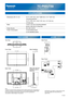 Page 26TC-P55UT50
50 Plasma HDTV
SPECIFICATIONS
DIMENSIONSJACKS
Top View
Front View
Back View
Note:
To make sure that the Plasma Television fits the cabinet properly when a high degree of 
precision is required, we recommend that you use the Plasma Television itself to make 
the necessary cabinet measurements. Panasonic cannot be responsible for \
inaccuracies in cabinet design or manufacture. Specifications are subject to change without notice. 
Non-metric weights and measurements are 
approximate.
Side...