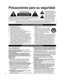 Page 44
 Precauciones para su seguridad
ADVERTENCIA:Para reducir el riesgo de que se produzca un incendio o de sufrir una de\
scarga eléctrica, no exponga 
este aparato a la lluvia ni a la humedad. No ponga encima del aparato (\
incluyendo estanterías que se 
encuentren encima del mismo, etc.) recipientes con agua (floreros, taz\
as, cosméticos, etc.).
Instrucciones de seguridad importantes
   
ADVERTENCIA
RIESGO DE DESCARGA ELÉCTRICA NO ABRIR
   
ADVERTENCIA:  Para reducir el riesgo de sufrir una descarga...