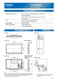 Page 42TC-P42X5
42 Plasma HDTV
SPECIFICATIONS
DIMENSIONSJACKS
Top View
Front View
Back View
Note:
To make sure that the Plasma Television fits the cabinet properly when a high degree of 
precision is required, we recommend that you use the Plasma Television itself to make 
the necessary cabinet measurements. Panasonic cannot be responsible for \
inaccuracies in cabinet design or manufacture. Specifications are subject to change without notice. 
Non-metric weights and measurements are 
approximate.
Side...