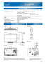 Page 65TC-L42D30
42 LCD HDTV
  Dimensions (W x H x D)    38.9 (986 mm) x 25.0 (633 mm) x 11.4 (288 mm)
      (Including TV stand)
       38.9 (986 mm) x 23.6 (598 mm) x 0.8 (1.3, 2.9)
               (19 mm (33 mm, 72 mm))     
(TV Set only)
  Mass        41.9 lb. (19.0 kg) (Including TV stand)
            35.3 lb. (16.0 kg) (TV Set only) 
  Power Source      AC 110-127 V, 60 Hz 
  Rated Power Consumption    108 W
   Standby condition      0.2 W
SPECIFICATIONS
DIMENSIONS JACKS
Top View
Front View
Back View...