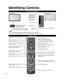 Page 1414
Identifying Controls
TV controls/indicators
 Remote control
Switches TV On or Off (Standby)
Displays 3D settings. (p. 16)
Select source to watch
Displays or removes the information banner
Displays Main Menu
Displays Option Menu for special 
functions (when available)
Colored buttons 
(used for various functions)
Sound Mute On/Off
Changes aspect ratio and zoom 
Volume up/down
Switches to previously viewed 
channel or input
External equipment operations Closed caption On/Off
Lights the buttons for 5...