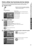 Page 2121
Básico
Avanzadas
Varios menús le permiten seleccionar configuraciones para la imagen, e\
l sonido y otras 
funciones, para que usted pueda disfrutar viendo la televisión como u\
sted desee.
Visualice el menú
 
●Muestra las funciones que pueden ser ajustadas 
●Algunas funciones se deshabilitarán dependiendo 
del tipo de señal de entrada
Regreso prefijados
Vívido
Temp. color Azul
0
Tinte70
Nitidez
S.S.A.C.
No
60
Brillo60
Color
Modo100
Contraste
Imagen
Audio
Bloqueo
Ajuste
TV
/ImagenOKVolverSelección...