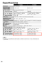 Page 3434
TC-P42X60TC-P50X60
Alimentación 120 V CA, 60 Hz
Consumo de energía
(Nominal de energía/ 
Condición de espera)212 W / 0,3 W 265 W / 0,3 W
Panel de pantallaTipo de panelPanel de pantalla de plasma
Tamaño de pantalla Clase 42” 
(41,9 pulgadas medidas diagonalmente)Clase 50” (49,9 pulgadas medidas diagonalmente)
An. × Al. × Diagonal929 mm × 522 mm × 1.066 mm
(36,5 ” × 20,5 ” × 41,9 ”) 1.106 mm × 622 mm × 1.269 mm
(43,5 ” × 24,4 ” × 49,9 ”)
Número de píxeles 1.024 × 768
Salida altavoz 20 W [10 W + 10 W]...