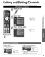 Page 4949
Advanced
 Editing and Setting Channels
 Using Network services
Editing and  Setting Channels
 Auto program (Set automatically)
Automatically searches and adds available channels to the memory.
 Select “ANT in”    Select “Cable” or “Antenna” 
Or select “Not used”.
 Select “Auto program”
 next
 select
MenuCableANT/Cable setupANT in
Auto program
Manual program
Signal meter
 Select a  scanning mode 
(p. 16)
 OK
 select
MenuAuto programAll channels
Analog only
Digital only
 
●After the scanning is...