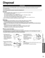 Page 6363
Support Information
 Disposal
 Care and Cleaning
Disposal
3D Eyewear
A lithium-ion polymer rechargeable battery is built in to the 3D Eyewear. Please discard according to local regulations.
When disposing this product, disassemble properly by following the proce\
dure below, and remove the internal 
rechargeable battery.
Do not disassemble this product except when disposing of it.
 Danger 
●As the rechargeable battery is specifically for this product, do not use\
 it for any other device.
•  Do not...