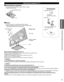 Page 99
Getting started
 Accessories/Optional Accessories
Accessories
Assembly screws (8)
 THEL090N
  size (M5 x 25) (Black)
Poles (2)
L
R
 
●L or R is printed at the 
front of the poles.
 Base (1)
 Attaching the pedestal to TV
■Assembling the pedestal
   Fix securely with assembly screws (Total 4 screws).
   Tighten screws firmly.
Front
Assembly screws
■Set-up
  Carry out work on a horizontal and level surface.
   Tighten assembly screws (total 4 screws) loosely at first,
    then tighten them firmly to fix...