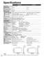 Page 6666
TC-P55VT30TC-P65VT30
Power Source AC 120 V, 60 Hz
Power
ConsumptionRated Power 
Consumption 438 W 516 W
Standby condition 0.2 W 0.2 W
Plasma Display 
panelDrive methodAC type
Aspect Ratio 16:9
Visible screen size
(W × H × Diagonal)
(No. of pixels)  55 ” class (55.1 inches measured diagonally) 65 ” class (64.7 inches measured diagonally)
48.0 ” x 27.0 ” x 55.1 ” 
(1,221 mm x 686 mm x 1,401 mm)
56.4 ” x 31.7 ” x 64.7 ”
(1,434 mm x 806 mm x 1,645 mm)
2,073,600 (1,920 (W) × 1,080 (H))  [5,760 × 1,080...