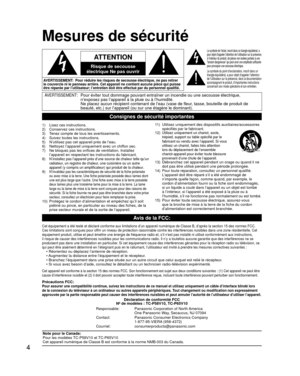 Page 764
Mesures de sécurité
Consignes de sécurité importantes
1)   Lisez ces instructions.
2)   Conservez ces instructions.
3)   Tenez compte de tous les avertissements.
4)   Suivez toutes les instructions.
5)   N’utilisez pas cet appareil près de l’eau.
6)   Nettoyez l’appareil uniquement avec un chiffon sec.
7)    Ne bloquez pas les orifices de ventilation. Installez 
l’appareil en respectant les instructions du fabricant.
8)  
  N’installez pas l’appareil près d’une source de chaleur tell\
e qu’un...