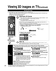 Page 2424
Viewing 3D images on TV (Continued)
Viewing 3D images
Using the television menu controls, set so that 3D images are shown.  You can watch 3D images in the following cases: (As of February 2010) •  When a 3D image supporting Blu-ray Disc is played on a 3D image supporti\
ng player/recorder connected using a  HDMI cable to a 3D image supporting television.
•  3D image supported broadcast (program)
 Press to exit from a 
menu screen
 
 Press to return 
to the previous 
screen 
Wearing the 3D Eyewear...