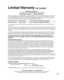 Page 2323
 Limited Warranty (for Canada)
Panasonic Canada Inc.
5770 Ambler Drive, Mississauga, Ontario L4W 2T3
PANASONIC PRODUCT – LIMITED WARRANTY
Panasonic Canada Inc. warrants this product to be free from defects in m\
aterial and workmanship under normal use and 
for a period as stated below from the date of original purchase agrees t\
o, at its option either (a) repair your product with 
new or refurbished parts, (b) replace it with a new or a refurbished e\
quivalent value product, or (c) refund your...