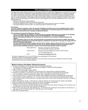 Page 77
FCC and IC STATEMENT
This equipment has been tested and found to comply with the limits for a\
n Other Class B digital device, pursuant to Part 15 of the
FCC Rules. These limits are designed to provide reasonable protection against harmf\
ul interference in a residential installation.
This equipment generates, uses and can radiate radio frequency energy an\
d, if not installed and used in accordance with the
instructions, may cause harmful interference to radio communications. Ho\
wever, there is no...