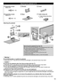 Page 1111
  Attaching the pedestal to TV
Assembly screws 
(Black) (8)BracketCover
M5 × 16
Assembly screws 
(Black) (1)BaseCable clamps (4)
M4 × 10
 Cable binding instructions 
(p. 16)
Attaching the pedestal
A
B
E
C
D
1
2
3
45A
Removing the pedestal from the TVBe sure to remove the pedestal in the following way when using 
the wall-hanging bracket or repacking the TV.  
  Remove the assembly screws  from the TV. Lift the TV from the pedestal. Remove the assembly screw  from the cover.  Pull out the cover....