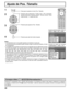 Page 2020
Ajuste de Pos. /Tamaño
0
NormalNormalizar
Config. Auto
Pos. /Tamaño
Posición vertical
0
Pos. horizontal
Tamaño verticalRelojTamaño horizontal
Fase de reloj
1:1 Modo del PixelApagado
000
0
1Pulse para visualizar el menú Pos. /Tamaño.
Presione para seleccionar “Conﬁ g. Auto / Pos. horizontal / 
Tamaño horizontal / Posición vertical / Tamaño vertical / Reloj / 
Fase de reloj / 1:1 Modo del Pixel”.
Presione para ajustar la Pos. /Tamaño.
Presione para salir del modo de ajuste.
Durante la señal de entrada...