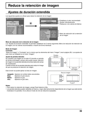 Page 391/2
Señal
Ajustes de duración extendida Protec. pantalla
PC
Apagado
Ahorro en reposo Apagado
Energía monitorApagado
Autoapagado Apagado
Idioma de OSD Español
Seleccione entrada componente/RGB
RGB
Etiqueta de entrada
Ahorro de consumo
Configuración
Ajustes express
Ajustes personalizados
Restablecer
Ajustes de duración extendida
Modo de Imagen
Contraste
Ajustes de duración extendida
Dinámico
Panel lateral
Protector NANODRIFT
Bloquear ajustesLímite de brillo
Alto
Medio Alto
Desbloquear
Aplicar a la entrada...