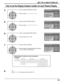 Page 3535
SET UP for MULTI DISPLAY
How to set the Display location number for each Plasma Display 
Display Number locations for each arrangement.
(Examples)
Press twice to exit from SET UP.
4
7
MULTI DISPLAY SETUPOFF
OFF
A1
LOCATION
MULTI DISPLAY SETUP
HORIZONTAL SCALE
VERTICAL SCALE
SEAM HIDES VIDEO× 2
× 2
MULTI DISPLAY SETUPOFF
OFF
A1
LOCATION
MULTI DISPLAY SETUP
HORIZONTAL SCALE
VERTICAL SCALE
SEAM HIDES VIDEO× 2
× 2
( 2 × 1) ( 2 × 3 )( 4 × 4 )
8
Press to select HORIZONTAL SCALE.
Press to select “× 1”, “×...