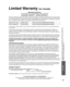 Page 6363
FAQs, etc.
 Limited Warranty (for Canada)
 Customer Services Directory (for U.S.A. and Puerto Rico)
Limited Warranty (for Canada)
Panasonic Canada Inc.
5770 Ambler Drive, Mississauga, Ontario L4W 2T3
PANASONIC PRODUCT – LIMITED WARRANTY
Panasonic Canada Inc. warrants this product to be free from defects in m\
aterial and workmanship under normal use and 
for a period as stated below from the date of original purchase agrees t\
o, at its option either (a) repair your product with 
new or refurbished...